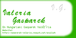 valeria gasparek business card